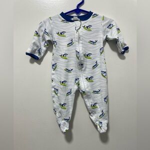 Kissy Kissy White and Blue Kids Footie